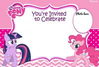 Free Printable My Little Pony Birthday Invitation Template with regard to sizing 1600 X 1067