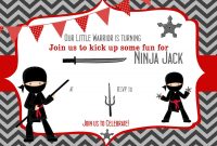 Free Printable Ninja Birthday Invitations Template For Aurel with proportions 1500 X 1071