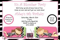 Free Printable Pajama Party Invitation Templates Angelas Slumber with regard to dimensions 1200 X 856