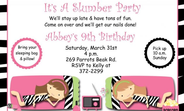 Free Printable Pajama Party Invitation Templates Angelas Slumber with regard to dimensions 1200 X 856