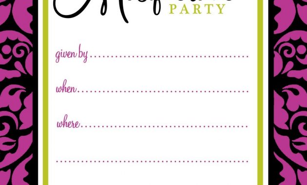Free Printable Party Invitations Free Printable Masquerade Or Mardi intended for size 1143 X 1600