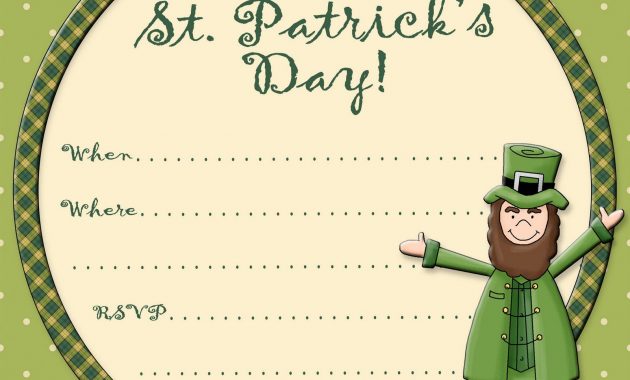 Free Printable Party Invitations Free St Patricks Day Invite with regard to sizing 1600 X 1600