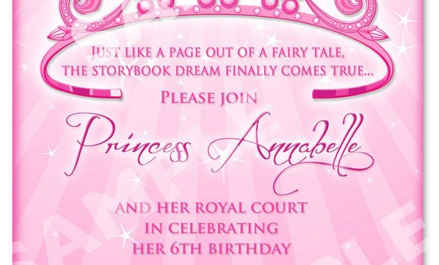 Free Printable Princess Birthday Invitation Templates Kids in dimensions 1071 X 1500