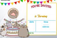 Free Printable Pusheen Birthday Invitation Template Free Printable in dimensions 2100 X 1500