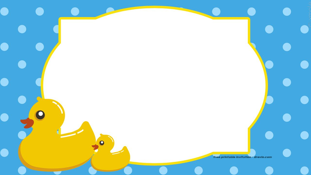 Free Printable Rubber Duck Invitation Template Free Printable regarding size 1280 X 720