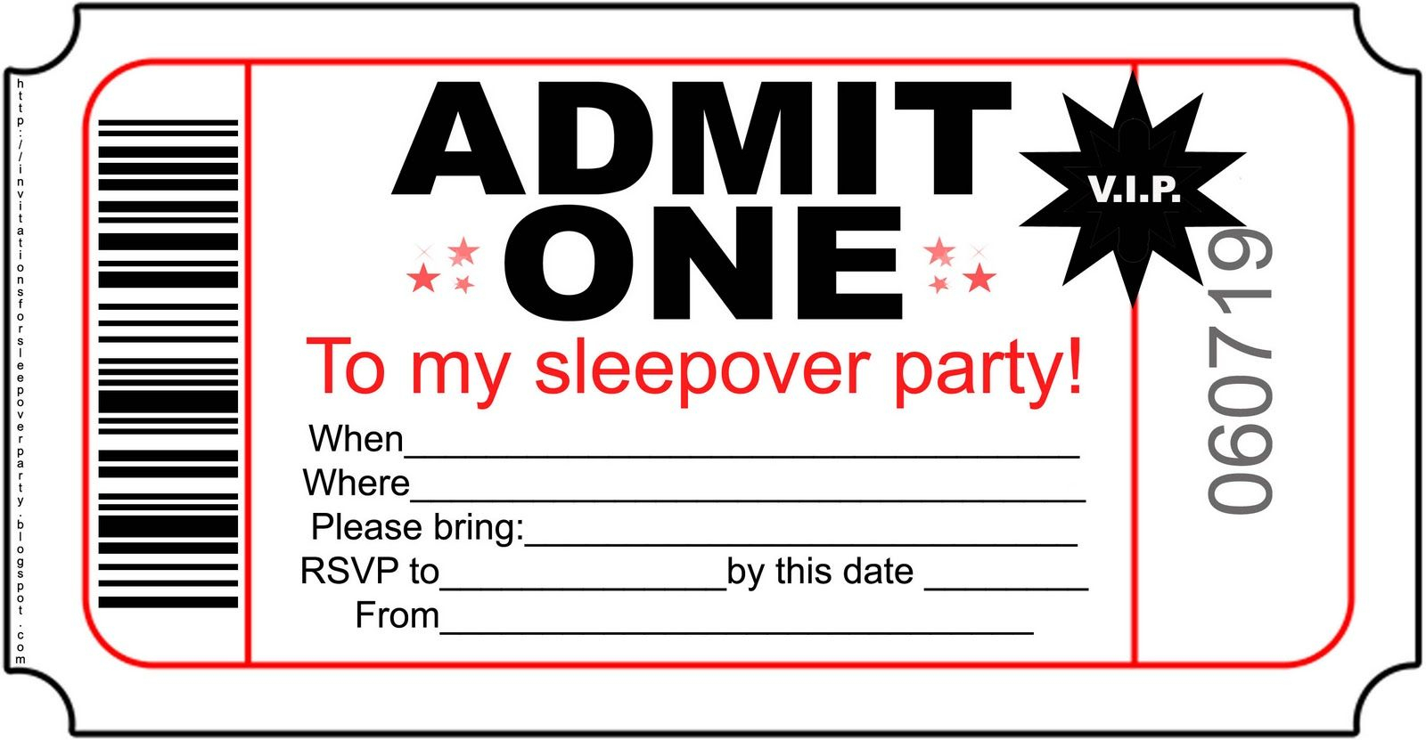 Free Printable Sleepover Invitation Templates Idees In 2018 with proportions 1600 X 831