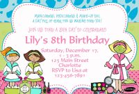 Free Printable Spa Party Invitations Spa At Home Party intended for size 1500 X 1071