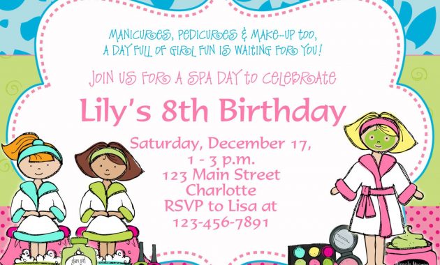 Free Printable Spa Party Invitations Spa At Home Party intended for size 1500 X 1071