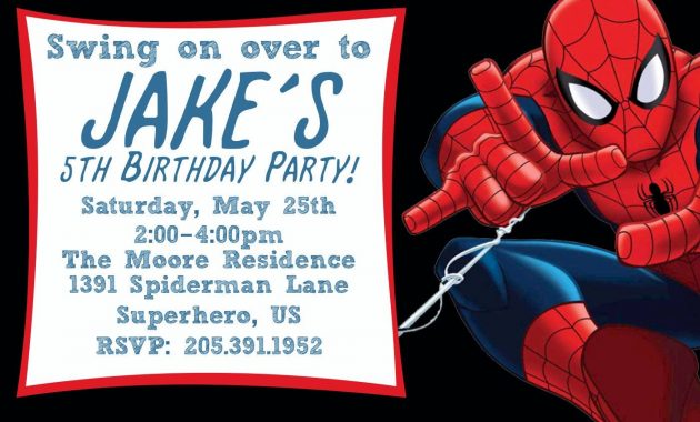 Free Printable Spiderman Birthday Invitation Templates Hair In for measurements 1400 X 1000