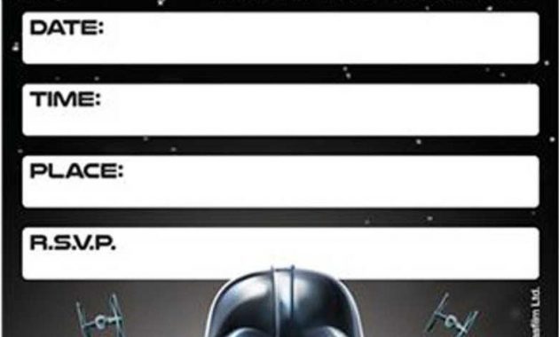 Free Printable Star Wars Birthday Invitations Template Updated regarding sizing 777 X 1137