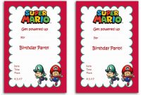 Free Printable Super Mario Bros Invitation Template Free Printable regarding size 1228 X 868