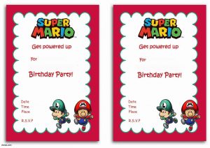 Free Printable Super Mario Bros Invitation Template Free Printable regarding size 1228 X 868