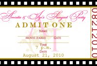 Free Printable Ticket Birthday Invitations Holiday Ideas throughout proportions 1352 X 763