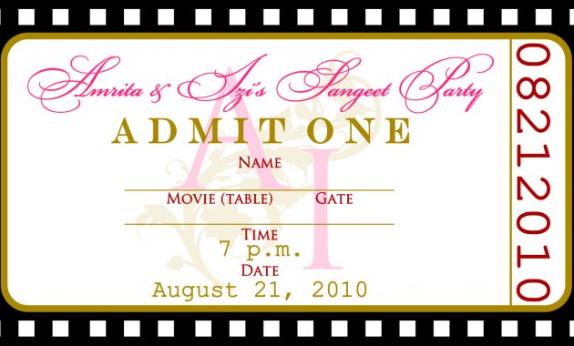 Free Printable Ticket Birthday Invitations Holiday Ideas throughout proportions 1352 X 763