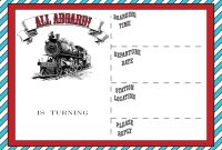 Free Printable Vintage Train Ticket Invitation Template Free pertaining to measurements 1500 X 1071