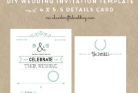 Free Printable Wedding Invitation Template All Things Wedding for sizing 894 X 998