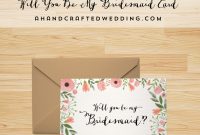 Free Printable Will You Be My Bridesmaid Card Free Printables with dimensions 946 X 1113