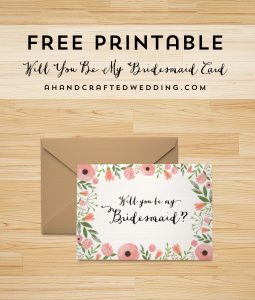 Free Printable Will You Be My Bridesmaid Card Free Printables with dimensions 946 X 1113