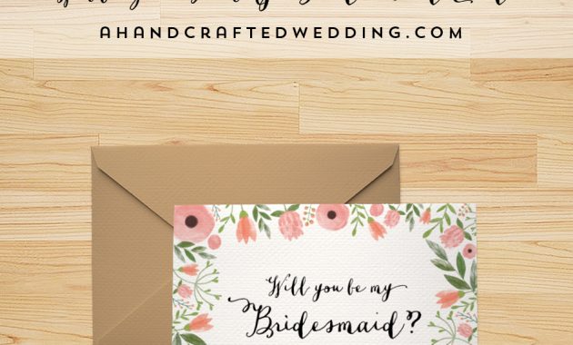 Free Printable Will You Be My Bridesmaid Card Free Printables with dimensions 946 X 1113