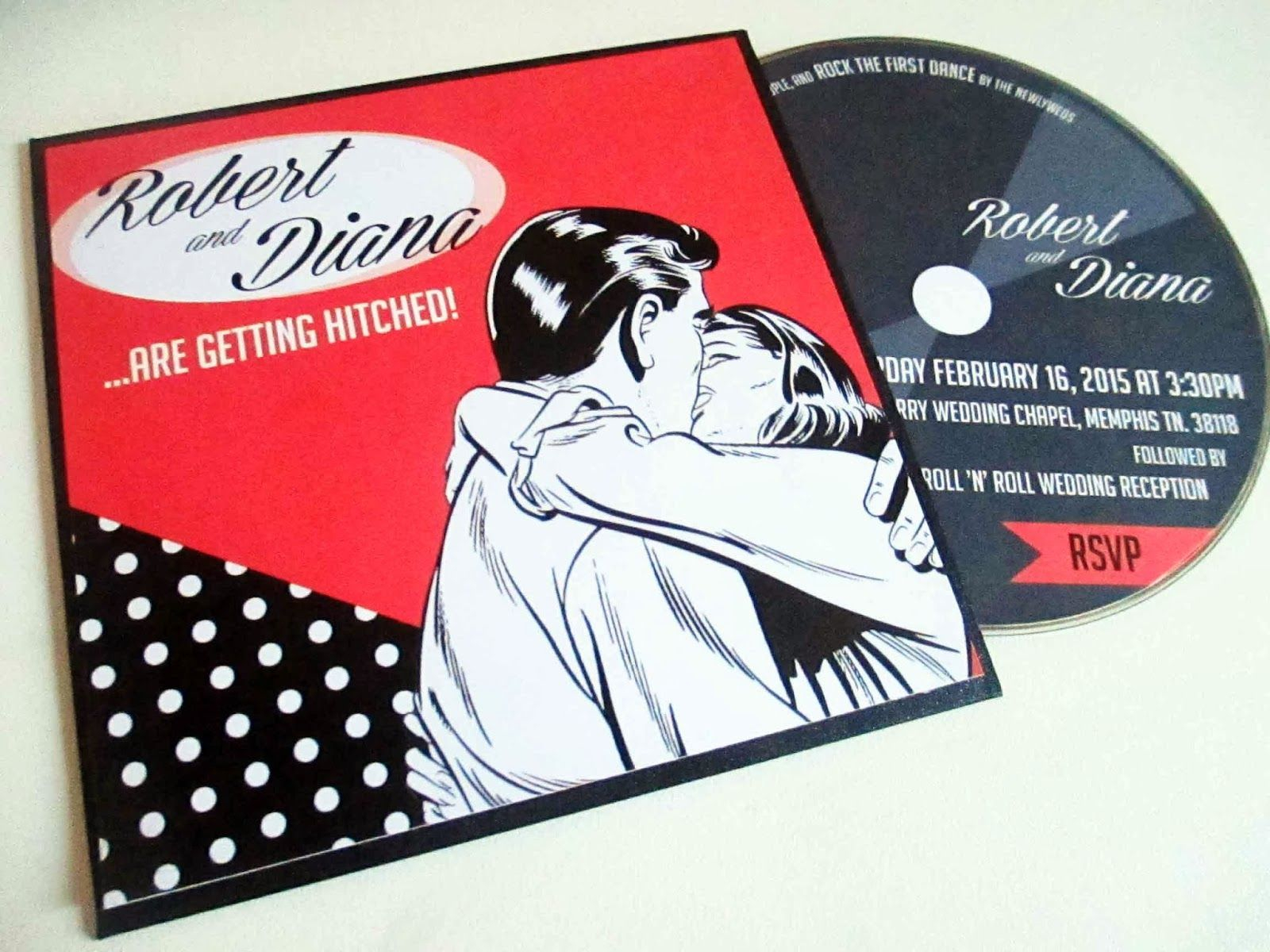 Free Rockabilly Wedding Invitation Templates Google Search regarding size 1600 X 1200