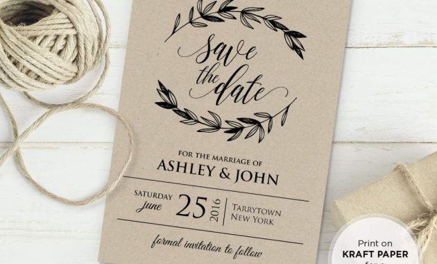 Free Rustic Vintage Wedding Invitation Templates Bridal Wedding within sizing 1024 X 896