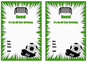 Free Soccer Birthday Invitation Cards Focis Szlinap In 2018 for sizing 1228 X 868