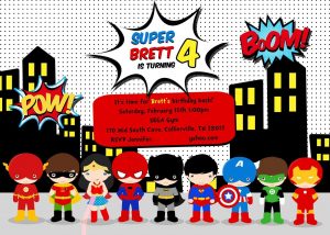 Free Superhero Birthday Party Invitation Templates Birthday Party with regard to dimensions 1600 X 1143