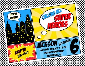 Free Superhero Invitation Templates Invitation Templates throughout sizing 1500 X 1163