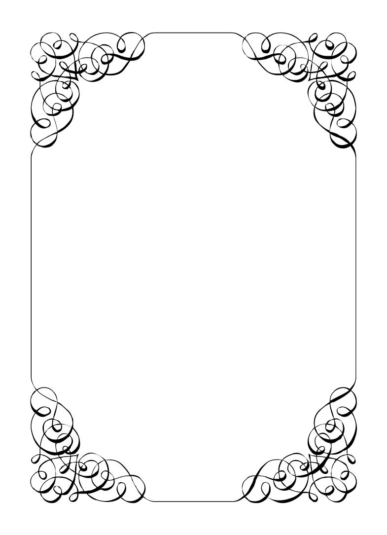 Free Vintage Clip Art Images Calligraphic Frames And Borders in size 785 X 1085