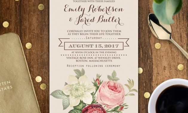 Free Wedding Invitation Templates Uk 1304 Wedding Kraft Invitation for proportions 954 X 954