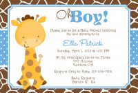 Giraffe Ba Shower Invitations Giraffe Ba Shower Invitations In with dimensions 1500 X 1071