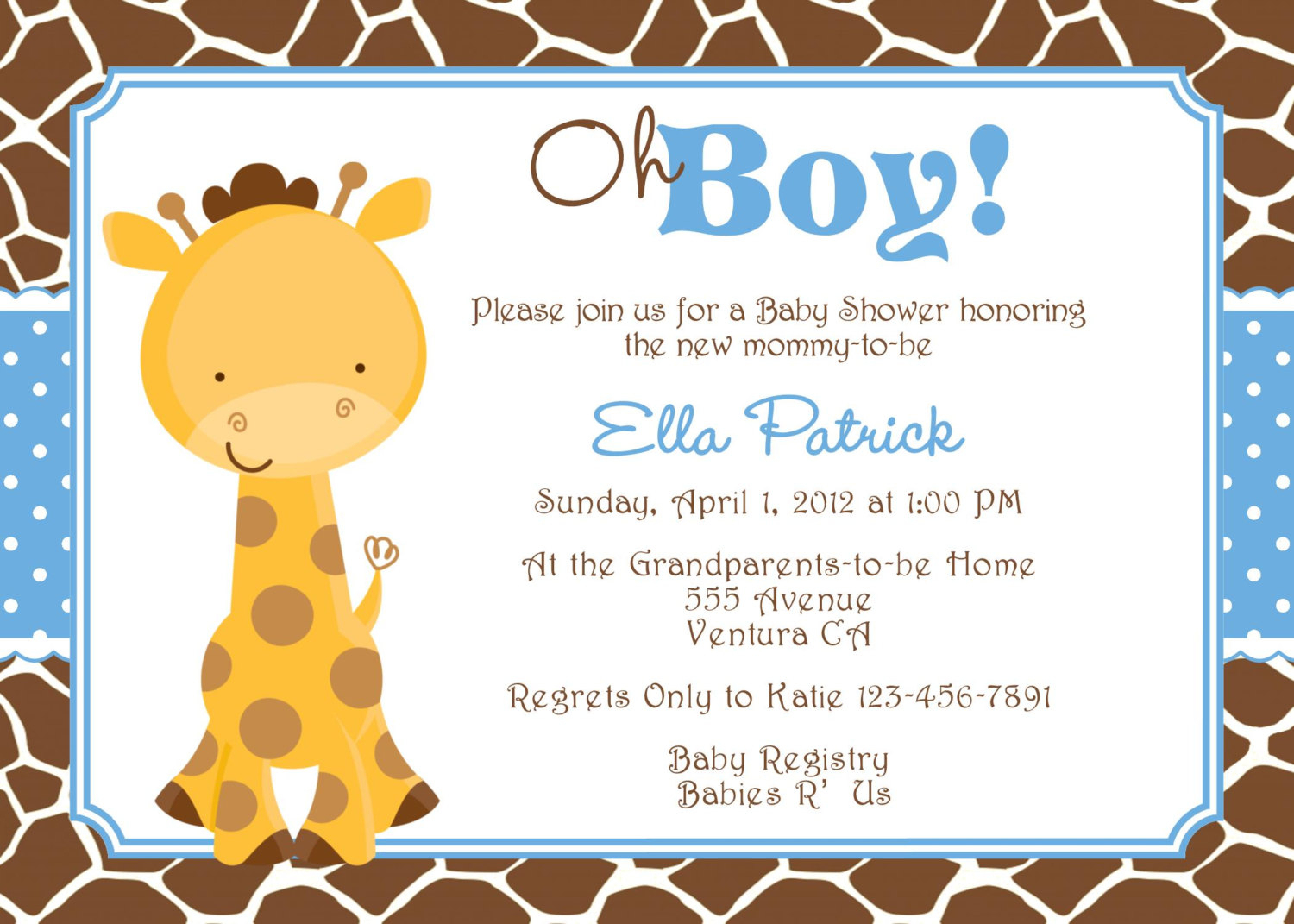 Giraffe Ba Shower Invitations Giraffe Ba Shower Invitations In with dimensions 1500 X 1071