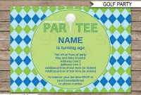 Golf Party Invitations Template Blue Green In 2018 Dad throughout dimensions 1300 X 1126