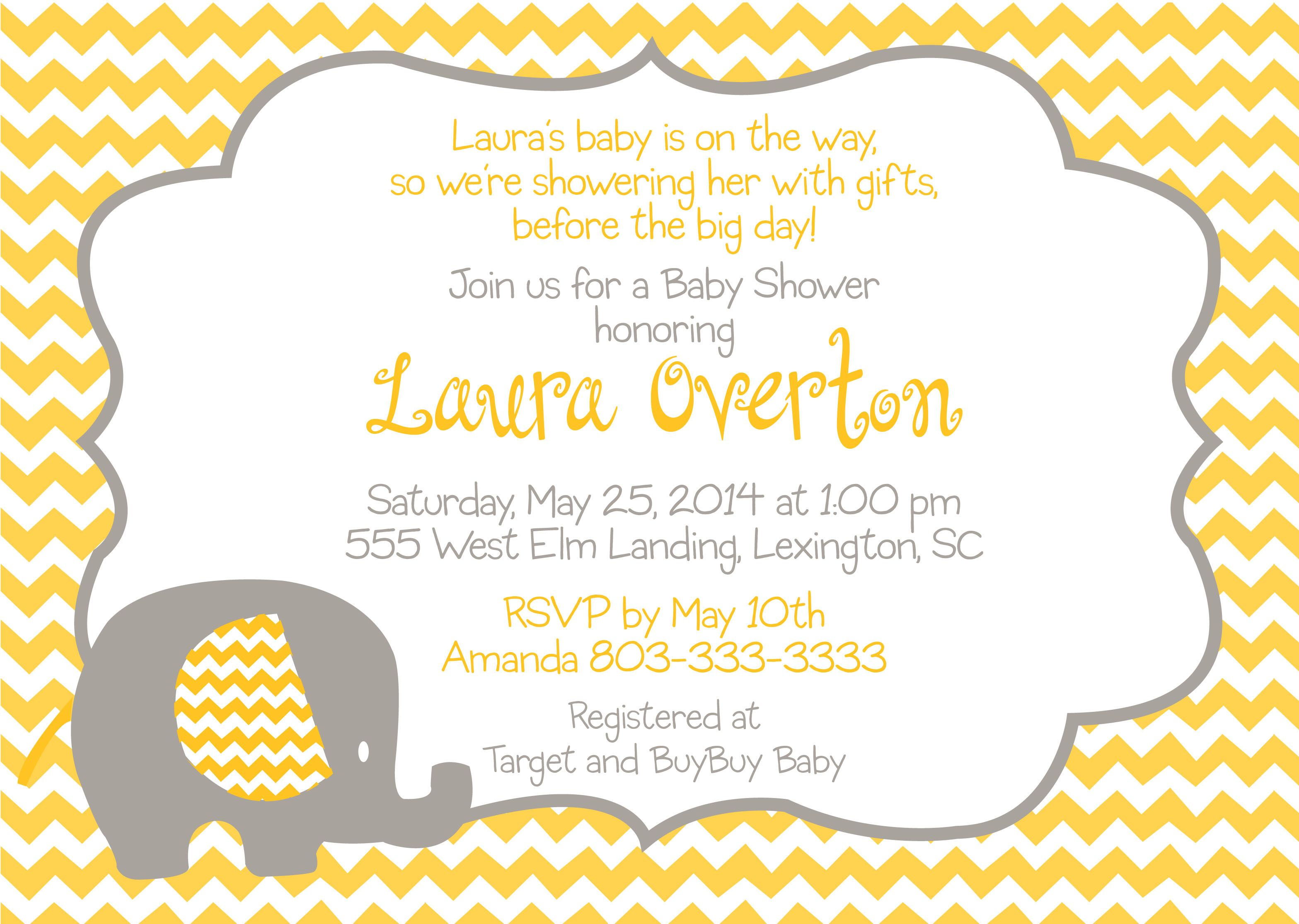 Grey And Yellow Ba Shower Invitations Google Search Ba In within size 3135 X 2230