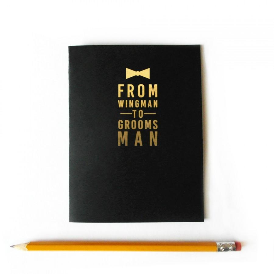 Groomsman Card Will You Be My Groomsman Card Gold Foil Card for dimensions 900 X 900