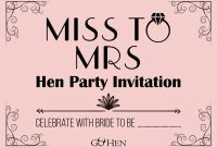 Hen Party Invitations Funky Retro Hen Invites pertaining to measurements 1311 X 945