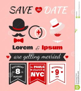 Hipster Wedding Invitation Card Stock Vector Illustration Of Ring within dimensions 1154 X 1300