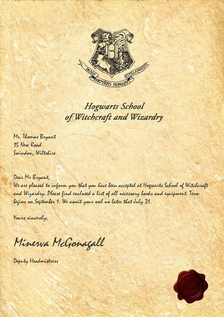 Hogwarts Acceptance Letter Legiondesign Harry Potter Party In within sizing 752 X 1063