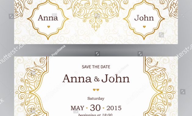 Horizontal Wedding Invitation Templates Vintage Horizontal Cards In pertaining to measurements 1500 X 1600