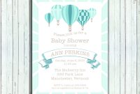 Hot Air Balloon Ba Shower Invitations Hot Air Balloon Ba Shower intended for dimensions 3000 X 3000