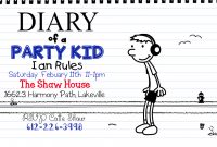 I Do On A Dime Free Template Diary Of A Wimpy Kid Birthday intended for measurements 1210 X 667