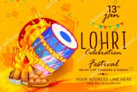 Illustration Punjabi Festival Lohri Celebration Invitation Stock with regard to sizing 1500 X 1233