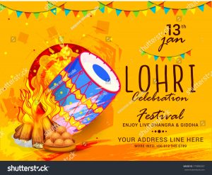 Illustration Punjabi Festival Lohri Celebration Invitation Stock with regard to sizing 1500 X 1233