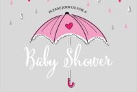 Interesting Pink Umbrella And Rain Drops Fill In Blank Ba Shower in measurements 800 X 1106