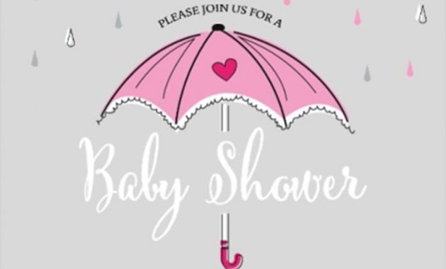 Interesting Pink Umbrella And Rain Drops Fill In Blank Ba Shower in measurements 800 X 1106