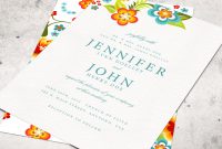 Invitation Colorful Wedding Invitation Template within size 1500 X 1076