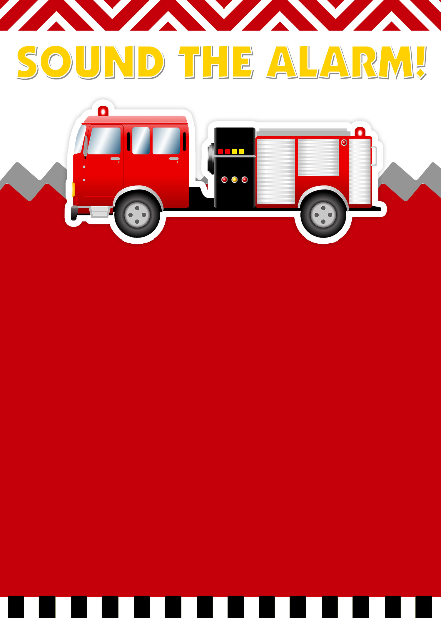 Invitation Fire Truck Invitation Template inside dimensions 1500 X 2100