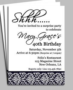 Invitation For Surprise Birthday Party Wording 40 Bday Party in sizing 1219 X 1500