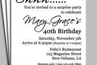 Invitation For Surprise Birthday Party Wording 40 Bday Party with regard to dimensions 1219 X 1500