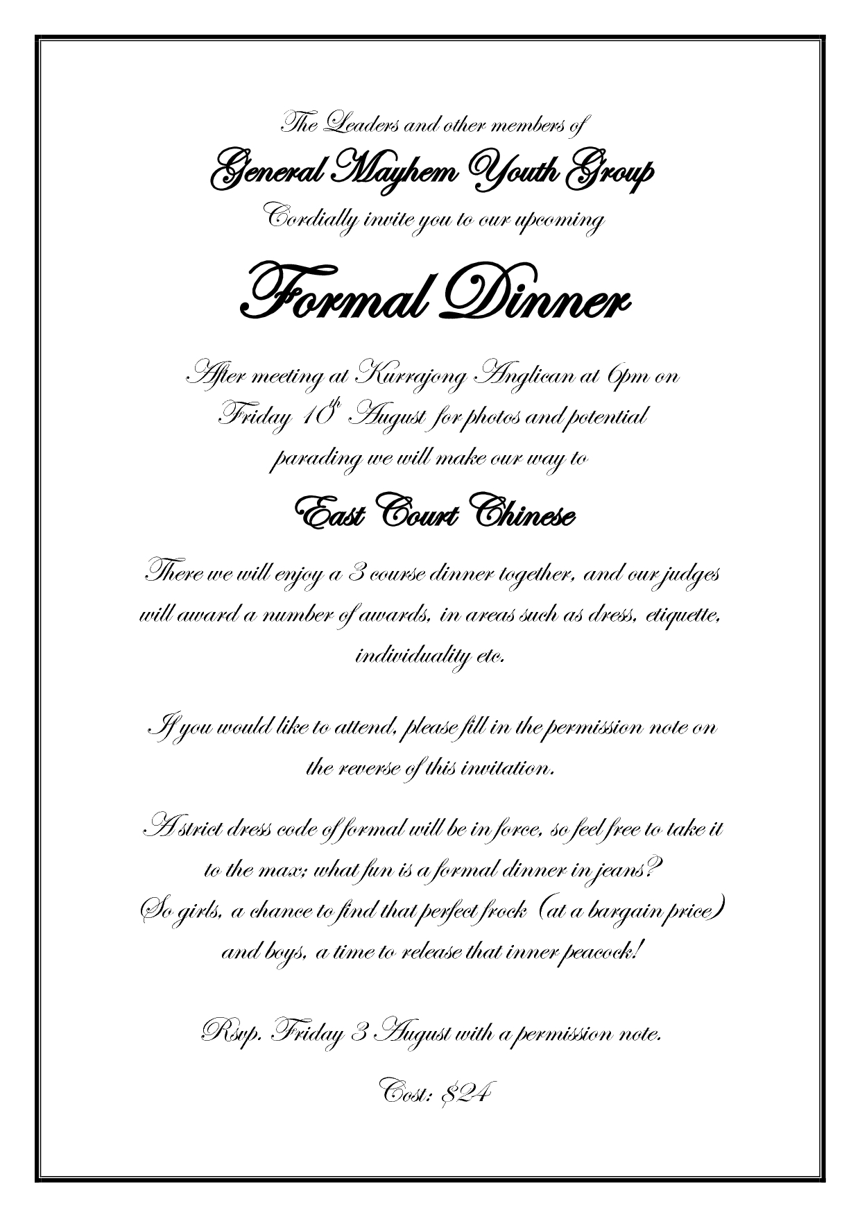 Invitation Formal Banquet Invitation Template Mytweetcloud intended for sizing 1240 X 1754